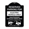 Signmission Reserved Parking for Electric Vehicle Only Unauthorized Vehicles Towed Away, A-DES-BW-1824-23113 A-DES-BW-1824-23113 - alternate 1